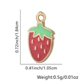 Ciondolo fragola rosa con zirconi da 1,84 cm per la creazione di gioielli fai-da-te - Solo ciondolo / Fragola - Rosso