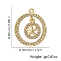 Ciondolo a stella marina dorata con zirconi e indicazioni di misura da 2,04 cm - Motivo Tema Stella Marina (Stile 24) / Solo ciondolo