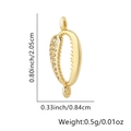 Golden seashell charm pendant with micro-set zircon stones for jewelry DIY making - Shell Style (Style 9)