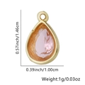 Ciondolo a goccia rosa con bordo dorato dimensioni 1,46 cm altezza e 1,00 cm larghezza - Goccia d'Acqua-Arancione