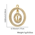 Collana con ciondolo ad ancora dorata, zirconi bianchi e misure del prodotto indicate - Design Motivo Ancora (Stile 29) / Solo ciondolo
