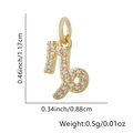 Gouden Steenbok sterrenbeeld hanger met zirkonia steentjes en exacte afmetingen - Alleen Hanger (Zonder Ketting) / Steenbok Motief
