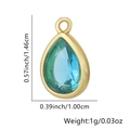 Pendente a goccia celeste con bordo in rame dorato per creazioni di gioielleria - Goccia d'Acqua-Blu Lago