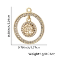Collana con ciondolo albero della vita dorato, zirconi e dimensioni del prodotto - Rilievo Albero della Vita (Stile 31) / Solo ciondolo