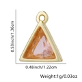 Ciondolo a triangolo rosa con placcatura in oro e dimensioni per gioielli fai-da-te - Triangolo-Arancione