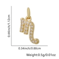 Gouden Schorpioen dierenriem hanger met micro-zirkonia voor DIY sieraden - Alleen Hanger (Zonder Ketting) / Schorpioen