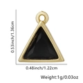 Ciondolo a triangolo nero con bordo dorato e dimensioni 1,36cm per gioielli fai-da-te - Triangolo-Nero