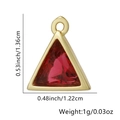 Pendente a triangolo in rame dorato con cristallo rosso per gioielli fai-da-te - Triangolo-Rosso