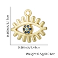 Ciondolo occhio del male dorato con zirconi blu e dimensioni precise di 1,44x1,17 cm - Stile 44