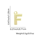 Ciondolo a lettera F dorato a rombo con dimensioni 1,20cm x 0,71cm e peso di soli 0,5g - Solo ciondolo / Oro 18K-F