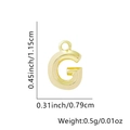Ciondolo lettera G in oro lucido con dimensioni di 1,15 cm di altezza e 0,79 cm di larghezza - Solo ciondolo / Oro 18K-G