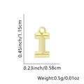 Ciondolo lettera H in oro lucido con dimensioni 1,15cm per 0,58cm per collana - Solo ciondolo / Oro 18K-I