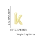 Pendente lettera K in oro lucido con misure precise in centimetri e in pollici - Solo ciondolo / Oro 18K-K