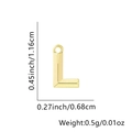 Pendente lettera L in oro lucido con misure dettagliate di dimensioni e peso - Solo ciondolo / Oro 18K-L
