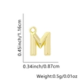 Ciondolo a lettera M dorata lucida per collana con misure di dimensioni e peso - Solo ciondolo / Oro 18K-M