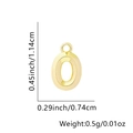 Ciondolo a lettera O dorato lucido a forma di rombo dimensioni 1,14 cm per 0,74 cm - Solo ciondolo / Oro 18K-O