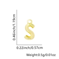 Pendente lettera S dorato a forma di rombo con altezza 1,19 cm e larghezza 0,57 cm - Solo ciondolo / Oro 18K-S