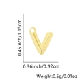Ciondolo a lettera V dorato dimensioni 1,15cm x 0,92cm con finitura lucida e levigata - Solo ciondolo / Oro 18K-V