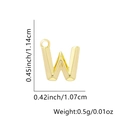 Ciondolo lettera W in oro lucido con dimensioni di 1,14 cm altezza e 1,07 cm larghezza - Solo ciondolo / Oro 18K-W