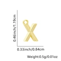 Ciondolo lettera X in oro lucido con dimensioni 1,19 cm di altezza e 0,84 cm di larghezza - Solo ciondolo / Oro 18K-X