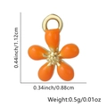 Ciondolo a fiore arancione a cinque petali in finitura dorata per gioielli fai-da-te - Fiore / Arancione