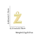 Ciondolo lettera Z iniziale oro lucido altezza 1,15 cm per gioielli personalizzati - Solo ciondolo / Oro 18K-Z