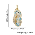 Flip-flop pendant with white enamel evil eye and crystal details, 2.12cm height - Flip Flop - White