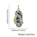 Flip-flop pendant with blue evil eye enamel and white zircons in a golden finish - Flip Flop - Dark Blue
