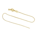 Dettaglio macro della catena box placcata oro 18k con cursore a sfera e ago finale - Bracciale Veneziana Placcato Oro 18K