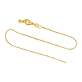 Dettaglio catena veneziana placcata oro 18k con chiusura a moschettone e ago - Bracciale Veneziana Placcato Oro 24K