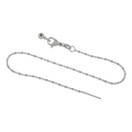 Detailed silver adjustable chain with lobster clasp and slider needle for DIY jewelry - 21cm / Platinum