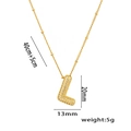 Collier lettre L doré avec micro-pavage de zircons sur une chaîne satellite classique - Lettre L