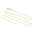 18k gold adjustable needle pin bamboo chain with lobster clasp for pearl beads - Bamboo Pin Universal Chain / 45cm / 18K Gold
