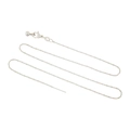 Silver 925 adjustable box chain with lobster clasp and pin needle for jewelry making - Bamboo Pin Universal Chain / 45cm / Silver