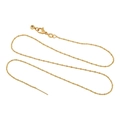 18k gold plated adjustable needle chain with lobster clasp for small hole beads - Bamboo Pin Universal Chain / 45cm / Iridescent Gold