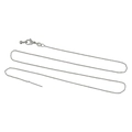 Adjustable silver needle O-chain necklace with lobster clasp for DIY jewelry making - 1.0MM Thickness / Platinum