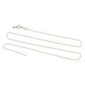 Silver color adjustable DIY chain necklace with lobster clasp and straight pin end - 1.0MM Thickness / Silver