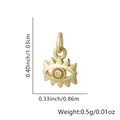 Miniature gold evil eye charm dimensions showing 1.03cm height and 0.86cm width detail - Simple Eye Shape Pendant