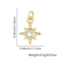 Dettaglio del ciondolo a stella dorata con misure di 1,42 cm di lunghezza e 1,13 cm di larghezza - Solo Pendente (Senza Catena) / Stile Stella Bussola (Stile 1)