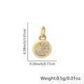 Mini ciondolo a luna dorata con micro-pavé di cristalli per collane e gioielli fai da te - Ciondolo a forma di luna con strass (Stile 6)