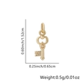 Ciondolo a chiave a cuore dorato dimensioni 1,52cm x 0,65cm per gioielli fai da te - Stile Chiave Minimalista Classico (Stile 8)