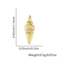 Miniature gold shield pendant with micro-inset zircon for DIY jewelry making - Shield Eye Decor Pendant