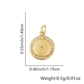 Ciondolo tondo dorato con cristalli, charm 1,40cm x 1,19cm per creazione gioielli - Forma Rotonda con Borchie