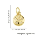 Ciondolo a stella dorato con zirconi, dimensioni 1,09x0,82cm, charm leggero da 0,5g - Solo Pendente (Senza Catena) / Stile Disco Stella Vuoto (Stile 9)