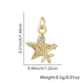 Pendente a stella dorata con zirconi e dettaglio floreale per collane da donna - Solo Pendente (Senza Catena) / Stile Stella e Fiore a Strati (Stile 13)