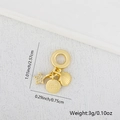 Macro shot of gold plated pendant with shell and Just Married engraved round disc - Beach Wedding Theme Star Shell Just Married Pendant (Style C)