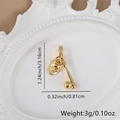 Detailed view of a gold baseball cap and bat pendant with precise size measurements - Baseball Cap & Bat Style (Style 1)