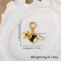Detail of graduation charms with star, mortarboard, and scroll on white frame - Graduation Cap & Star Scroll Design (Style B)