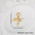 Macro detail of gold plated charms featuring coral, mermaid tail, and scallop shell motifs - Mermaid Shell Coral Style / Marine Elements (Style A)