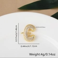 Pendaglio a lettera C dorata con zirconi bianchi e doppia asola di aggancio - Oro C